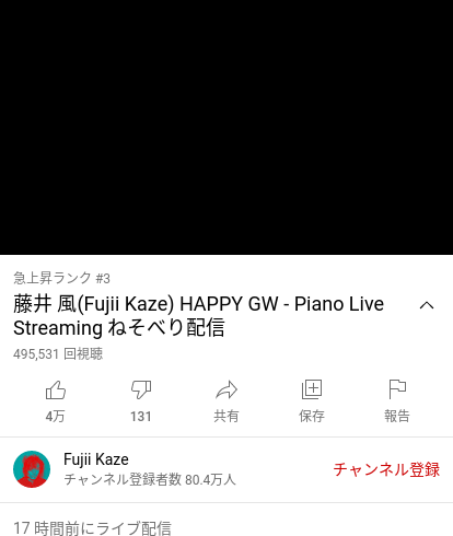 藤井 風(Fujii Kaze) HAPPY GW - Piano Live Streaming ねそべり配信 
